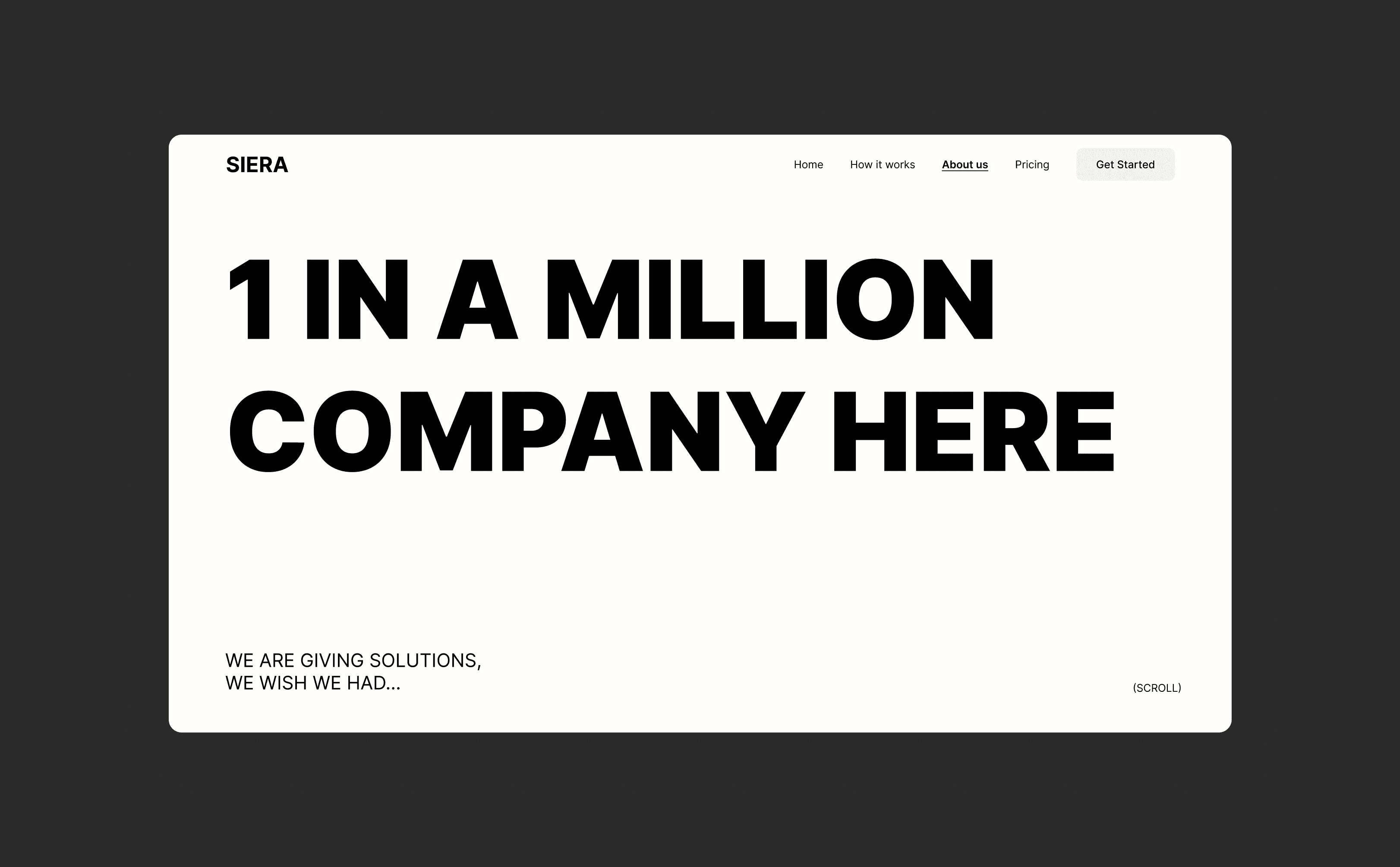 Project media for Siera